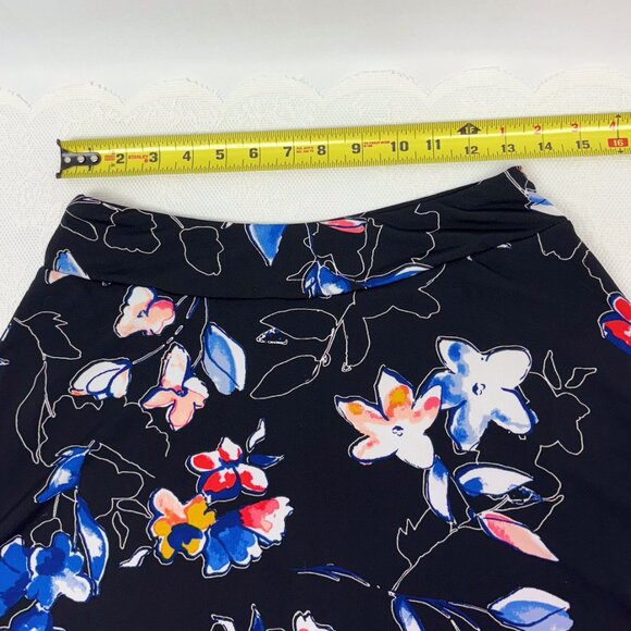 Renee C. Women's Floral Mini Skirt Double Lined with Stretch - Picture 9 of 11